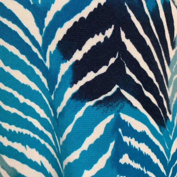 Trina Turk Robles 4 Dress NWT $148 Small Blue Zebra Animal Print Knee Casual Spr - Picture 6 of 7